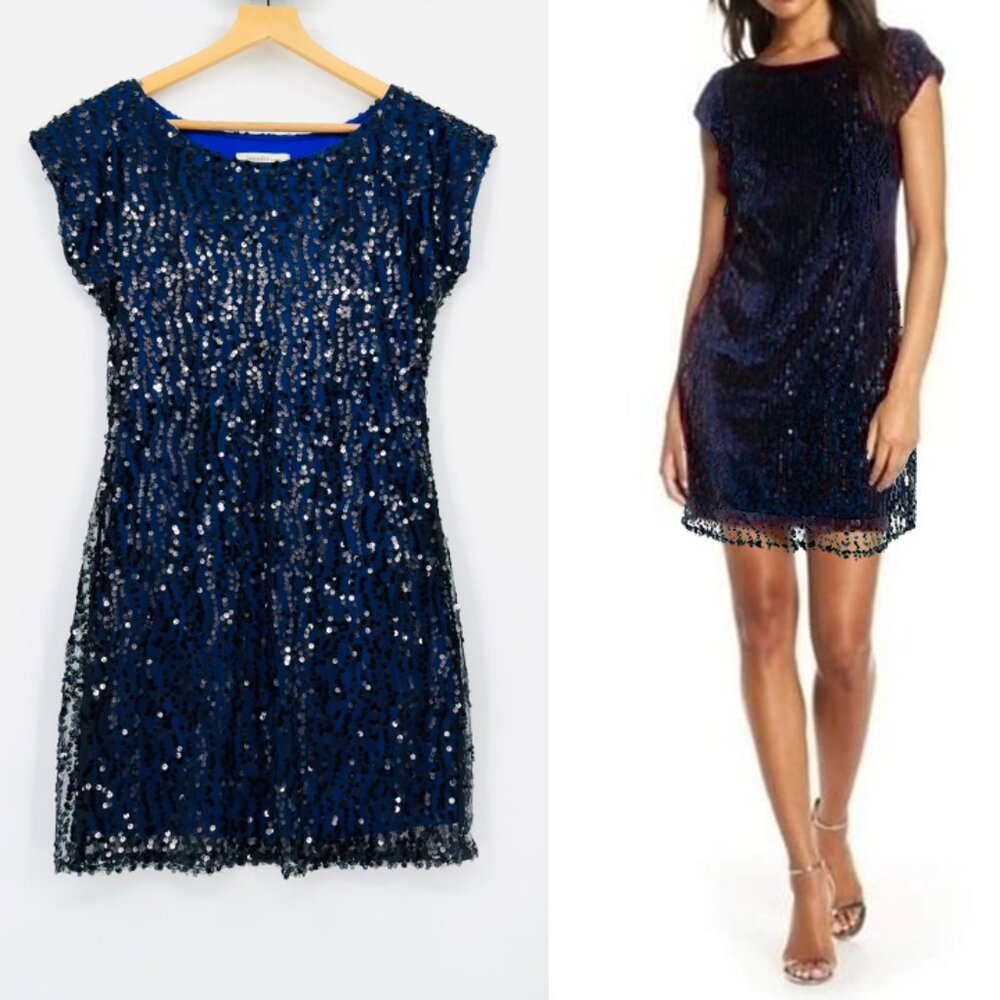 LBD All Over Sequins Shiny Shifty Cocktail Dress